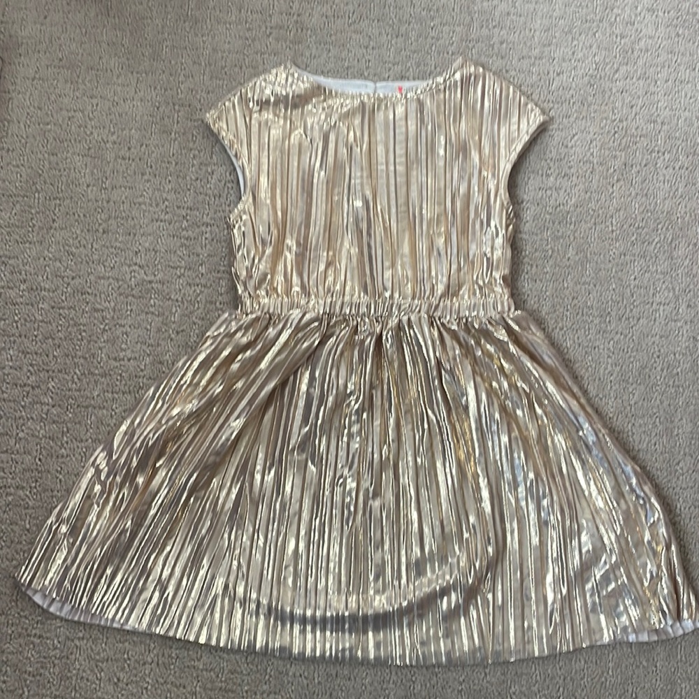 J Crew Crewcuts Gold Metallic dress Size 4 NWT